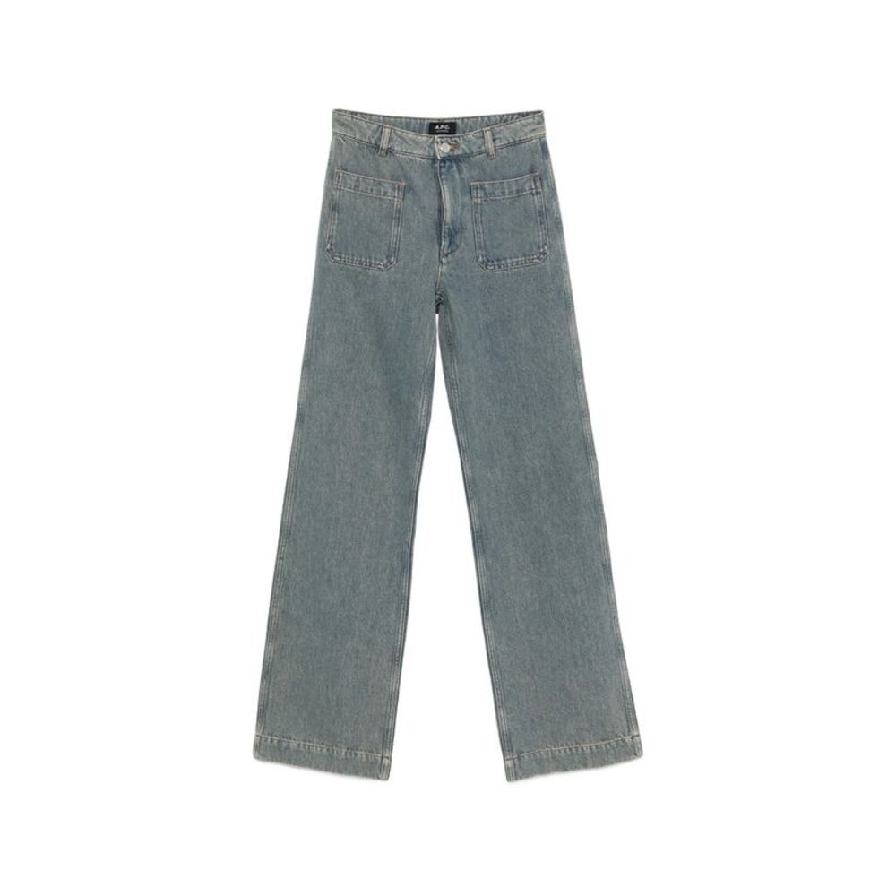 A.P.C. Blue Denim - Straight-Leg Jeans Women Women
